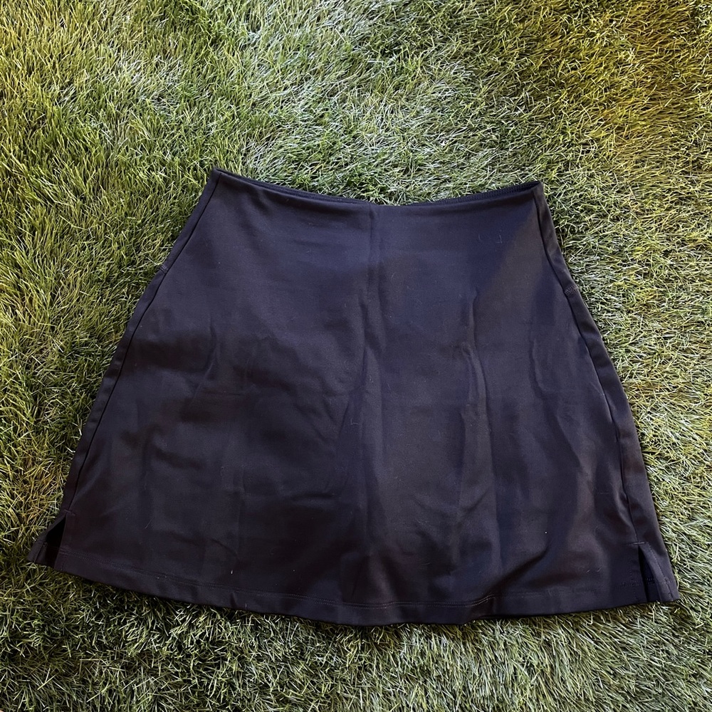 Black Recycled Plastic Skirt with Attached Shorts